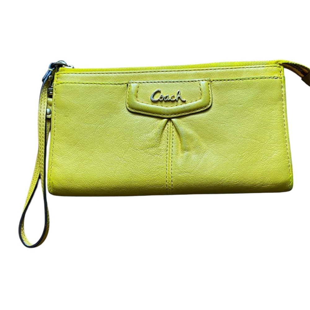 Coach Yellow Wristlet